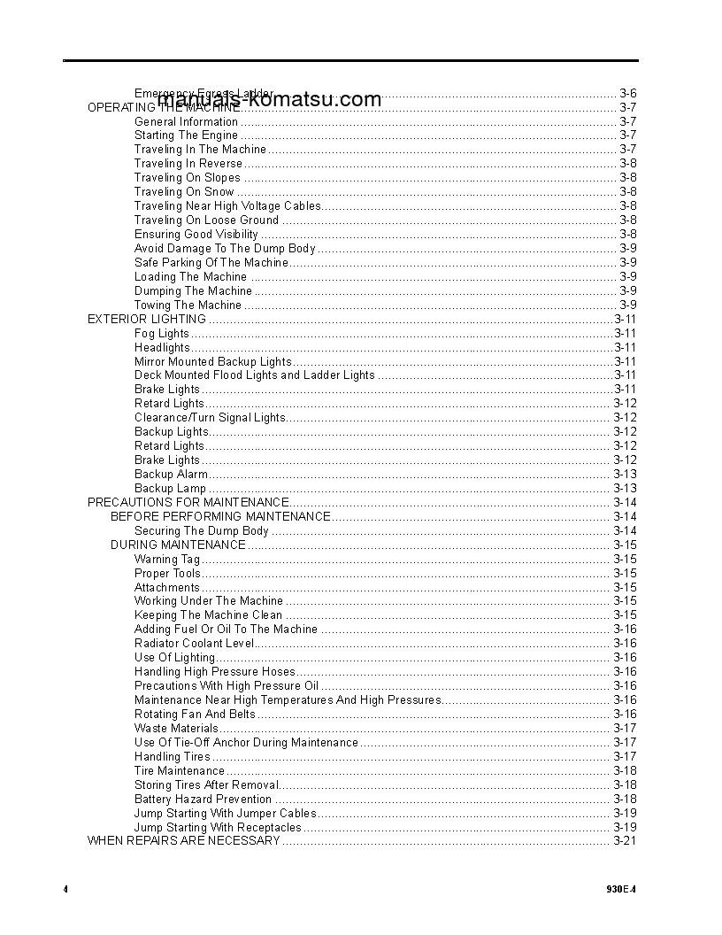 Protected: 930E-4(USA) S/N A31936-UP Operation manual (English)