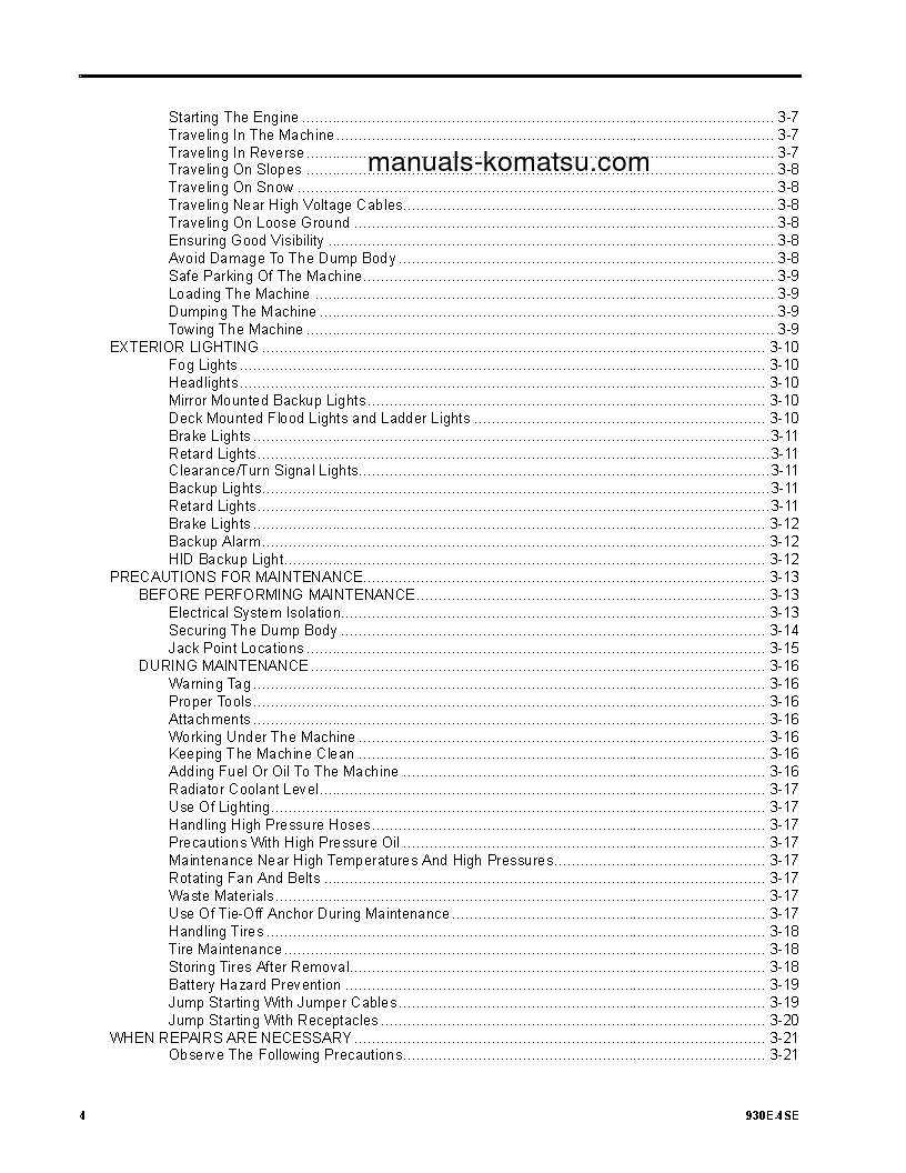 Protected: 930E-4(USA)-SE S/N A31937-UP Operation manual (English)