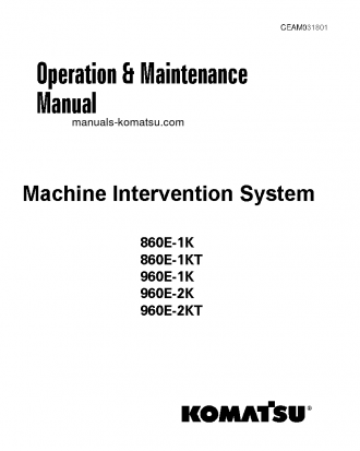 960E-1(USA)-K Operation manual (English)