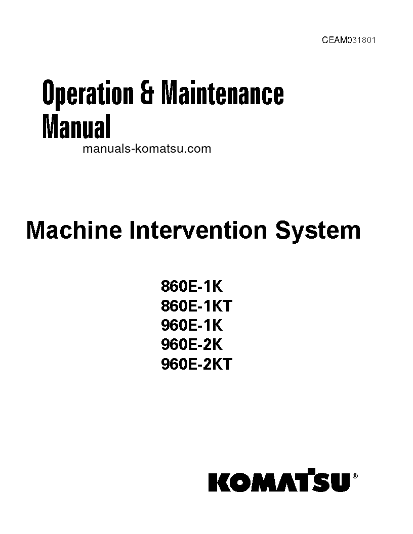 960E-2(USA)-K Operation manual (English)