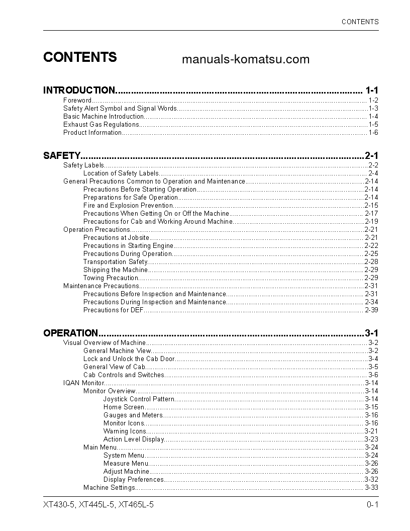Protected: XT430-5(USA) S/N A60002-UP Operation manual (English)