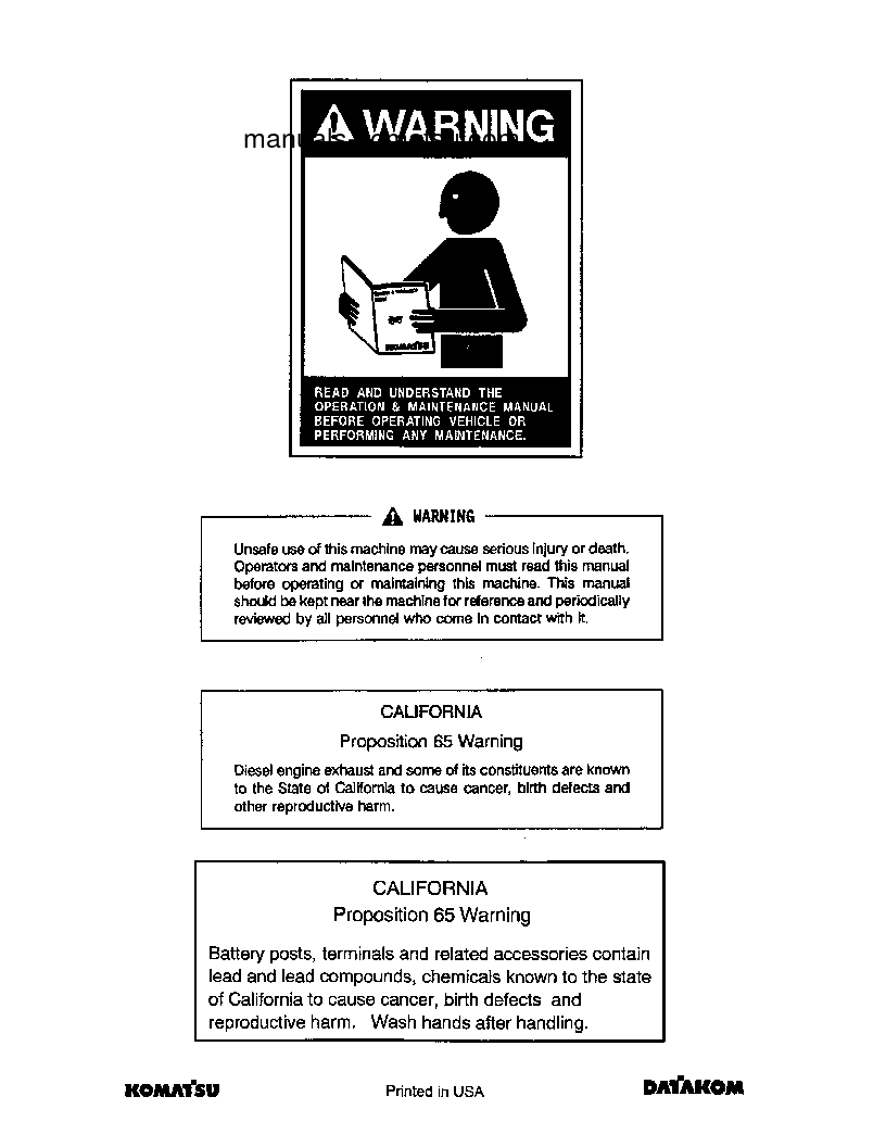 Protected: 730E(USA) S/N A30686-UP Operation manual (English)