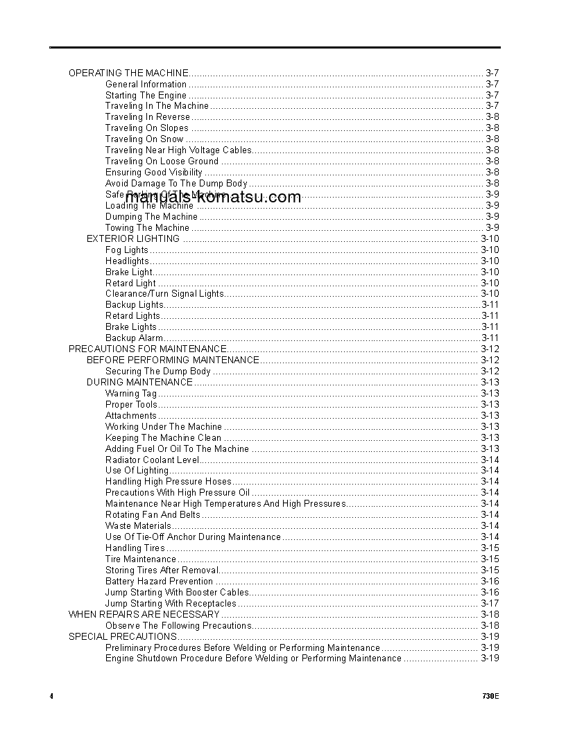 Protected: 730E(USA) S/N A30686-UP Operation manual (English)