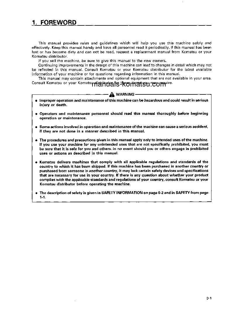 Protected: PC400LC-5(JPN) S/N 20603-UP Operation manual (English)