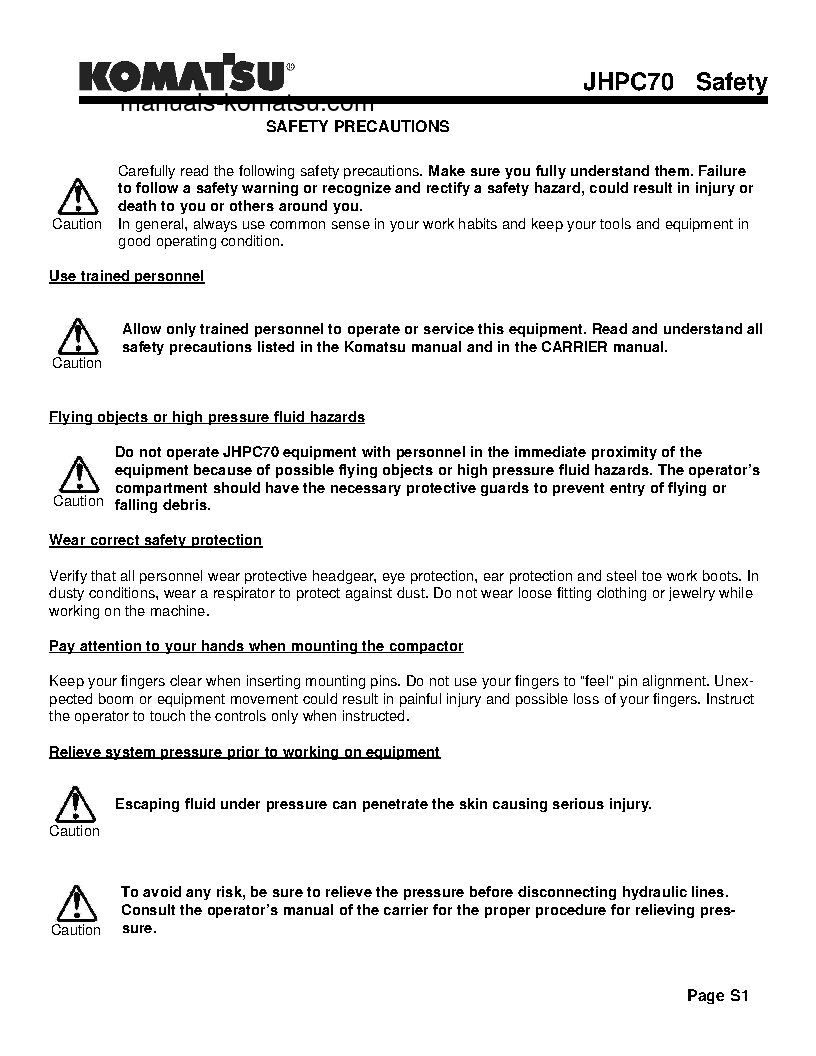 Protected: JHPC70(USA) S/N ALL Operation manual (English)