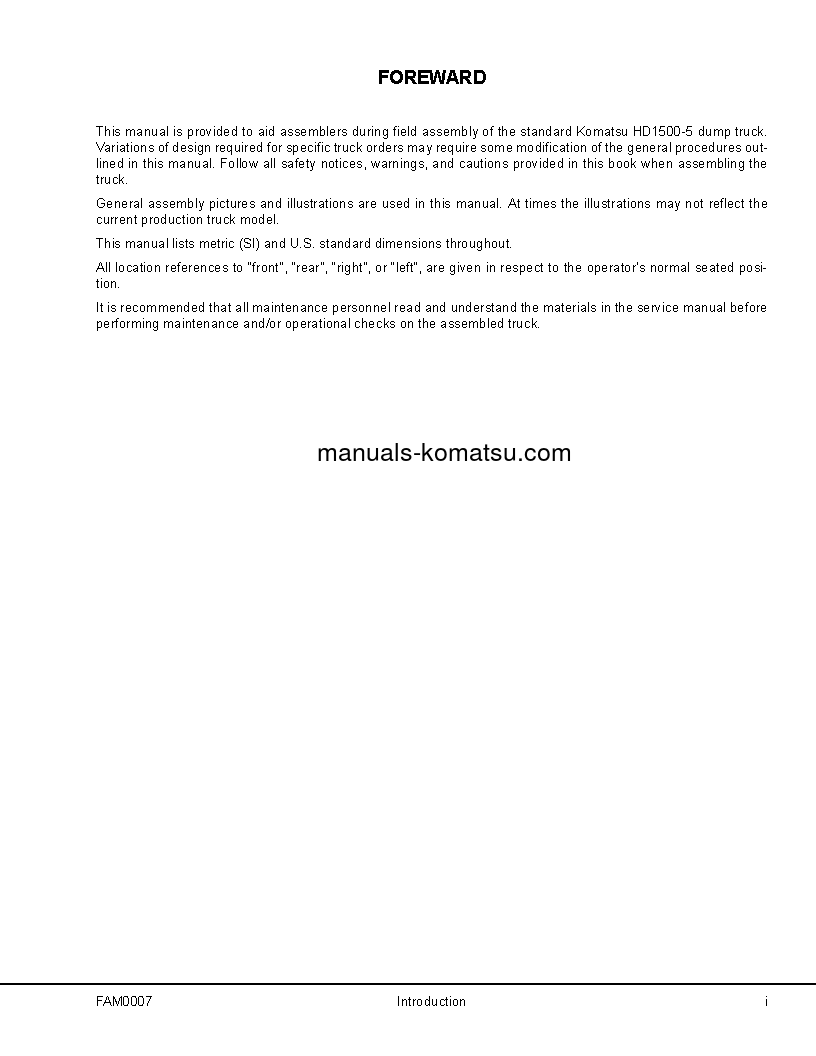 Protected: HD1500-5(USA) S/N A30039-AND UP Field assembly manual (English)