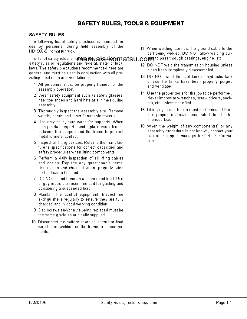 Protected: HD1500-5(USA) S/N A30039-AND UP Field assembly manual (English)