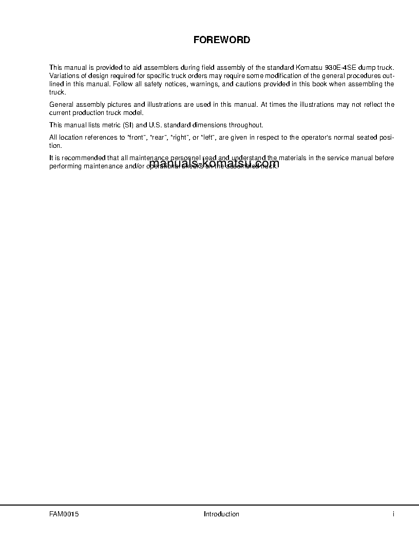 Protected: 930E-4(USA)-SE S/N A30587-A30756 Field assembly manual (English)