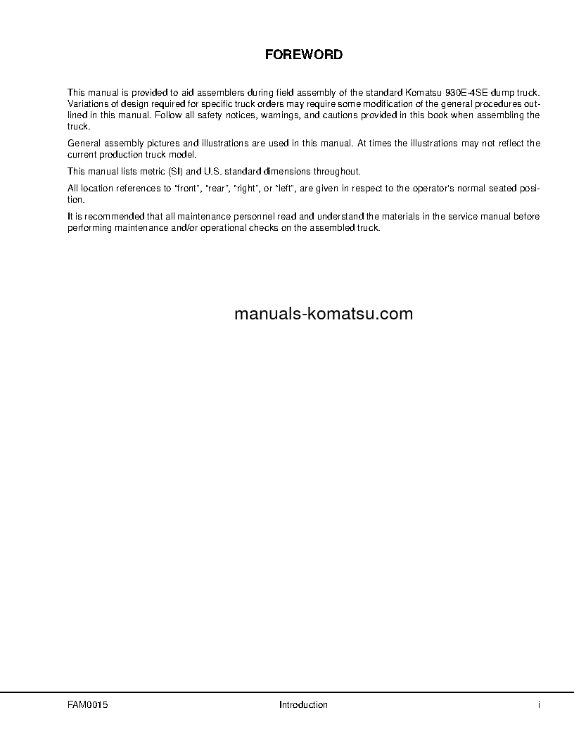 Protected: 930E-4(USA)-SE S/N A30769-UP Field assembly manual (English)