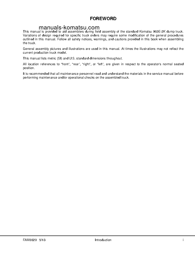 Protected: 960E-2(USA)-K S/N A50011-UP Field assembly manual (English)