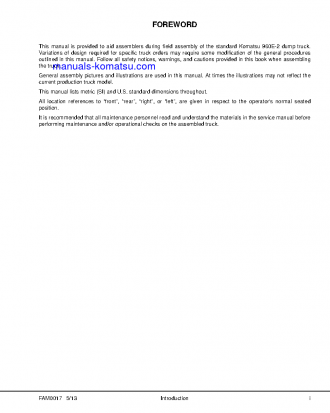 960E-2(USA) S/N A30027-UP Field assembly manual (English)