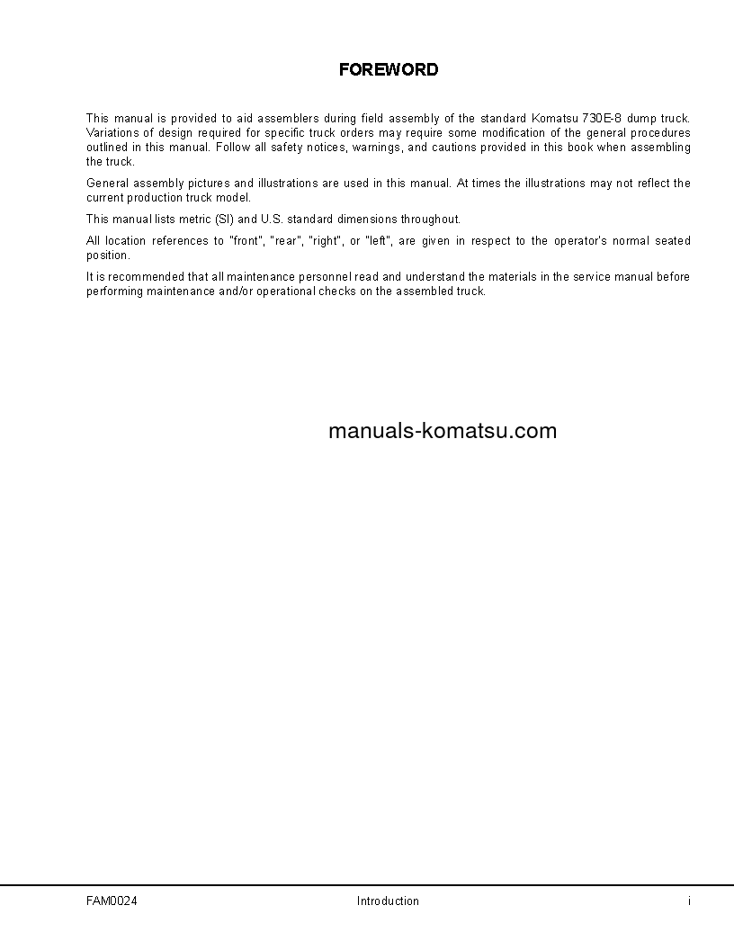 Protected: 730E-8(USA) S/N A40004-UP Field assembly manual (English)