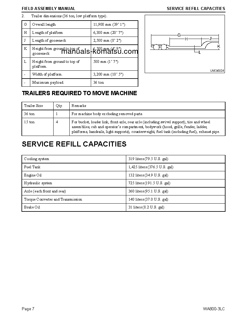 Protected: WA800-3(USA)-LC S/N A50001-UP Field assembly manual (English)