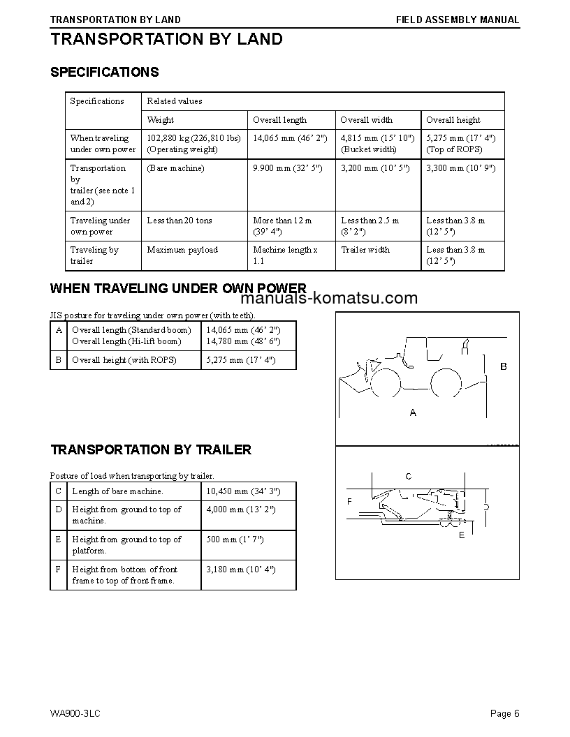 Protected: WA900-3(USA)-LC S/N A50001-UP Field assembly manual (English)