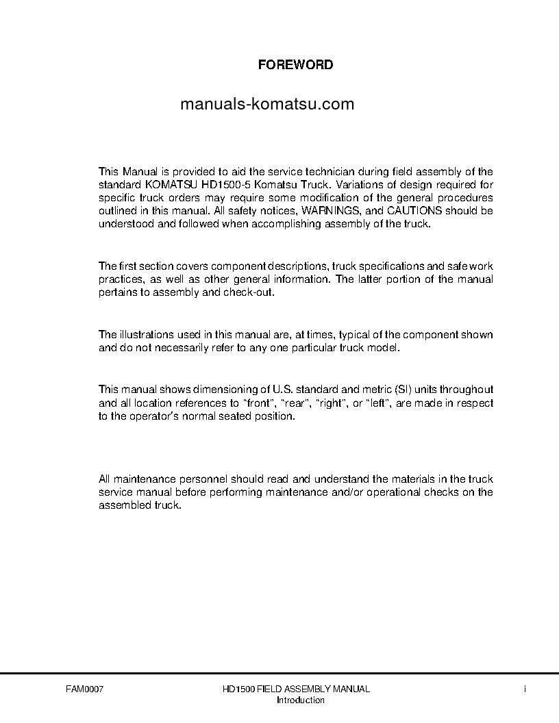 Protected: HD1500-5(USA) S/N A30039-UP Field assembly manual (English)