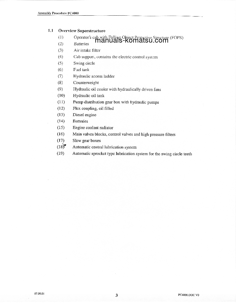 Protected: PC4000-6(DEU) S/N 8152-8155 Field assembly manual (English)