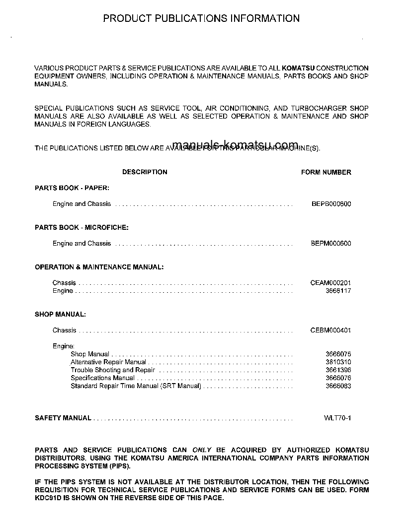 Protected: WA450-3(USA)-L S/N A30001-UP Shop (repair) manual (English)