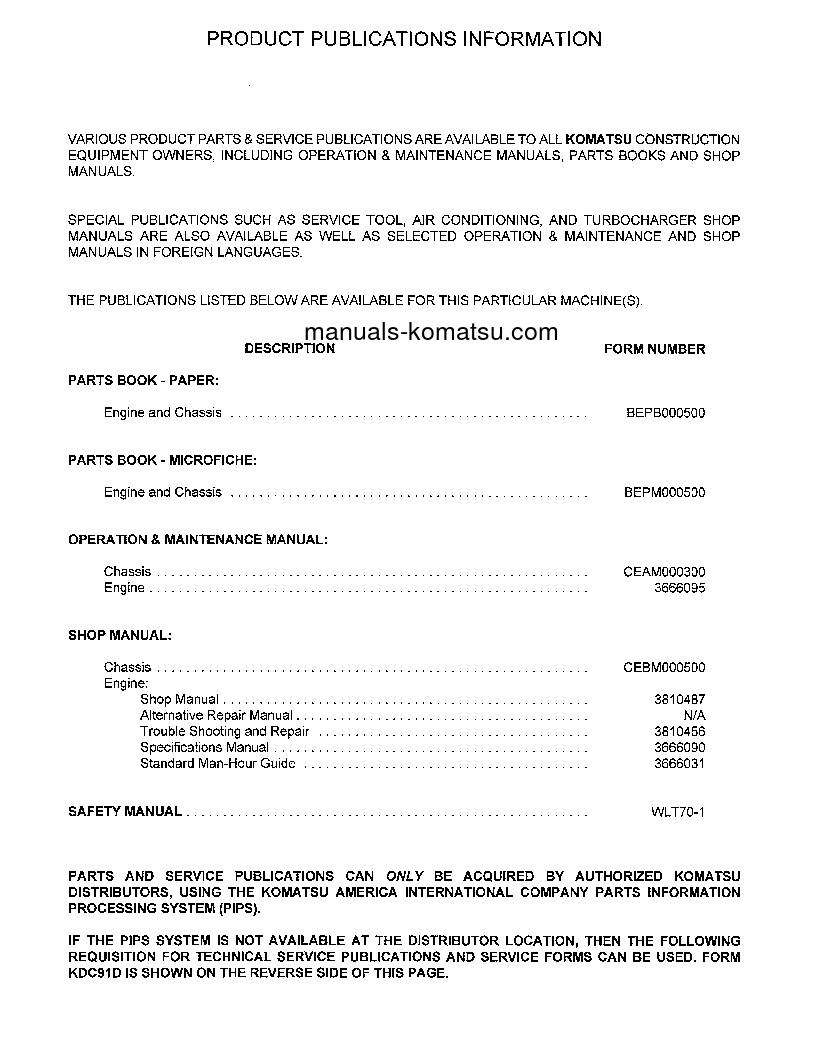 Protected: WA500-1(JPN)-LE S/N A61001-UP Shop (repair) manual (English)