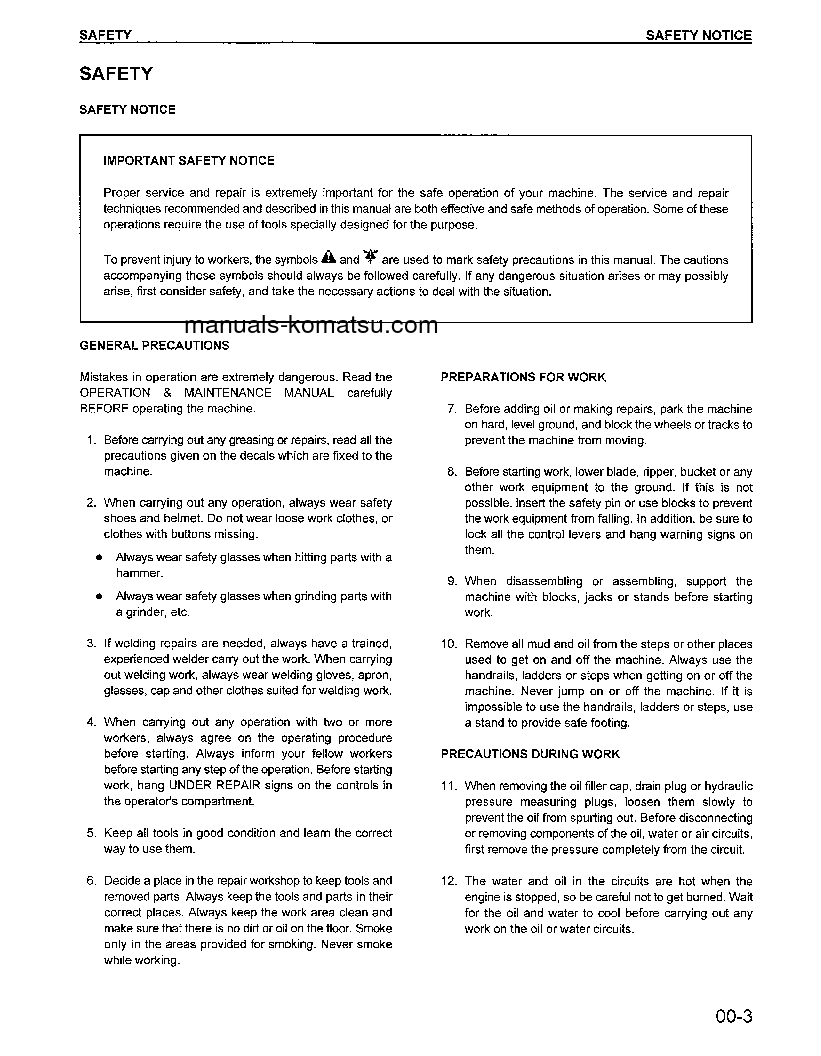 Protected: WA500-1(JPN)-LE S/N A61001-UP Shop (repair) manual (English)