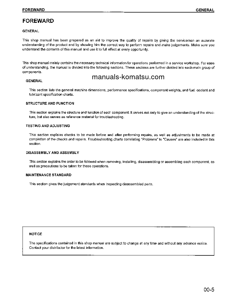 Protected: WA500-1(JPN)-LE S/N A61001-UP Shop (repair) manual (English)