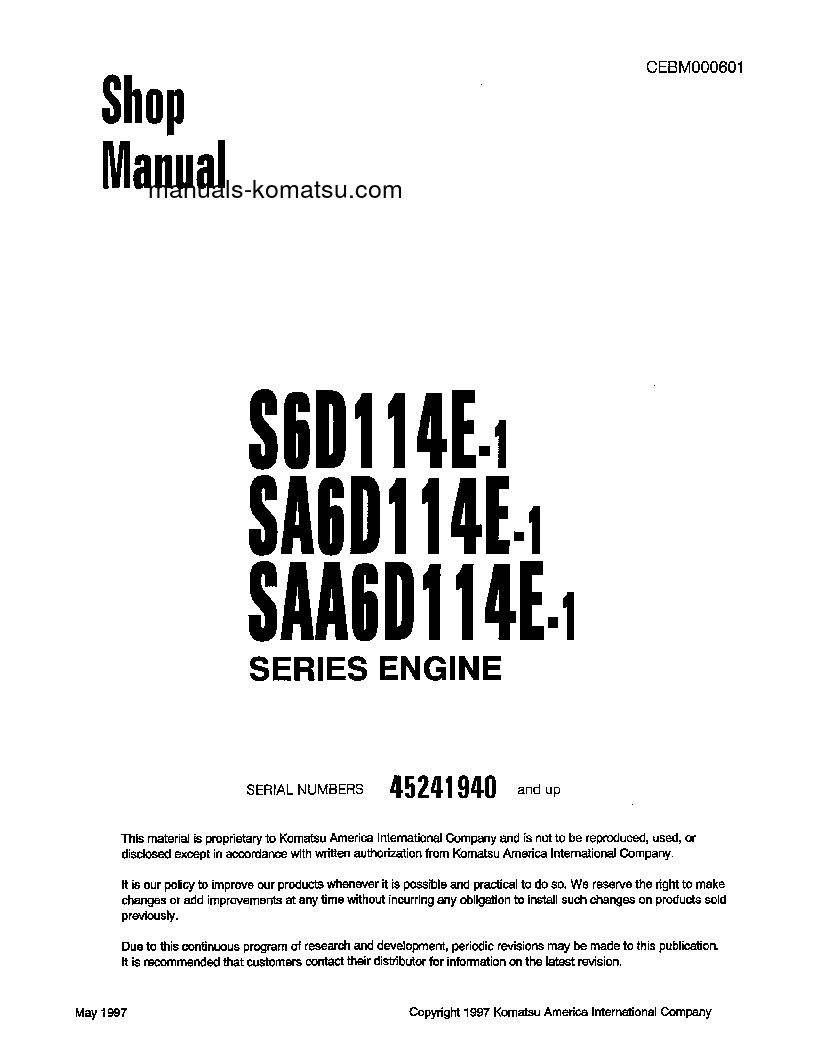 WA380-3(DEU) S/N WA380H20501-UP Shop (repair) manual (English)