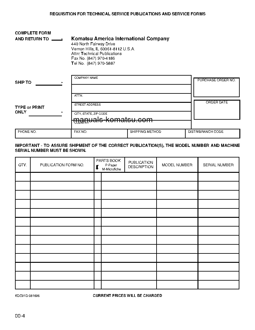 Protected: PC200Z-6(USA)-LE S/N A83001-UP Shop (repair) manual (English)