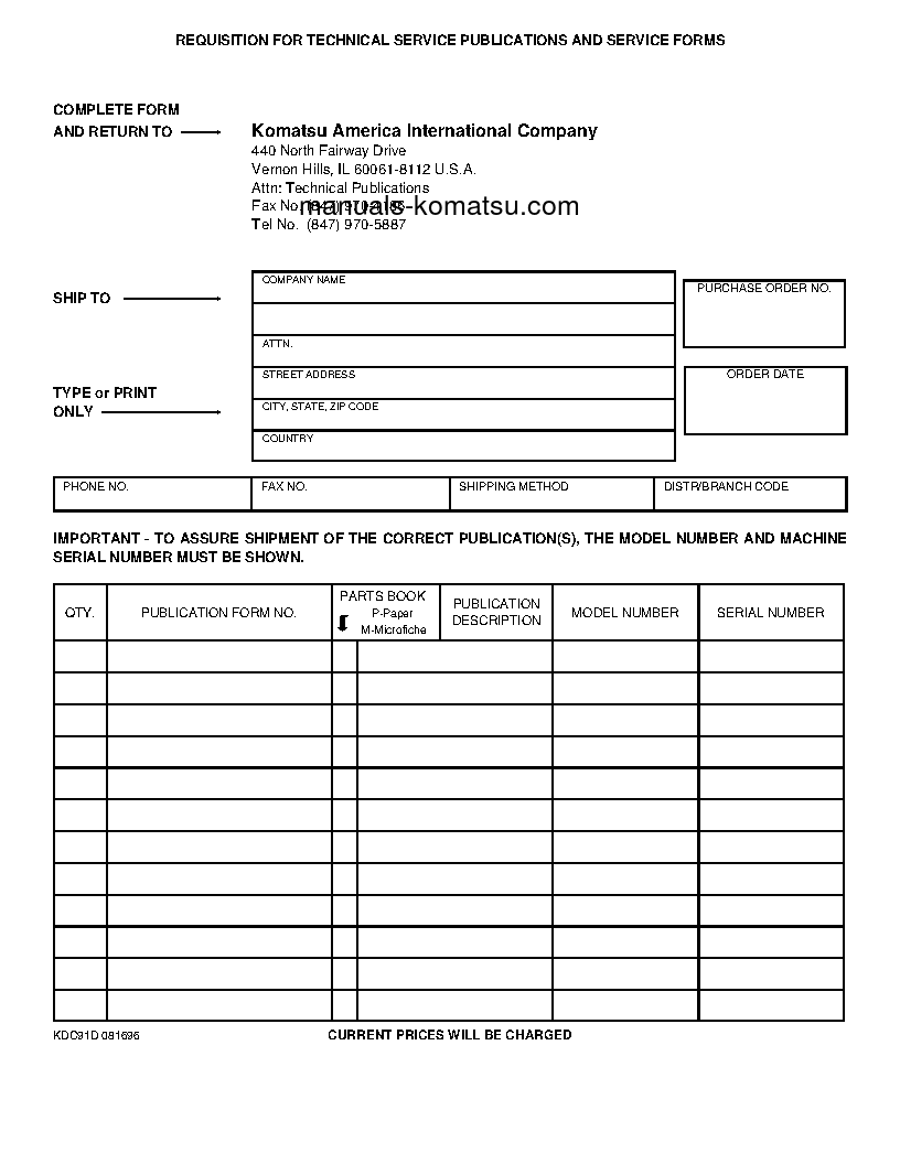 Protected: WA180PT-3(USA)-L S/N A85001-UP Shop (repair) manual (English)