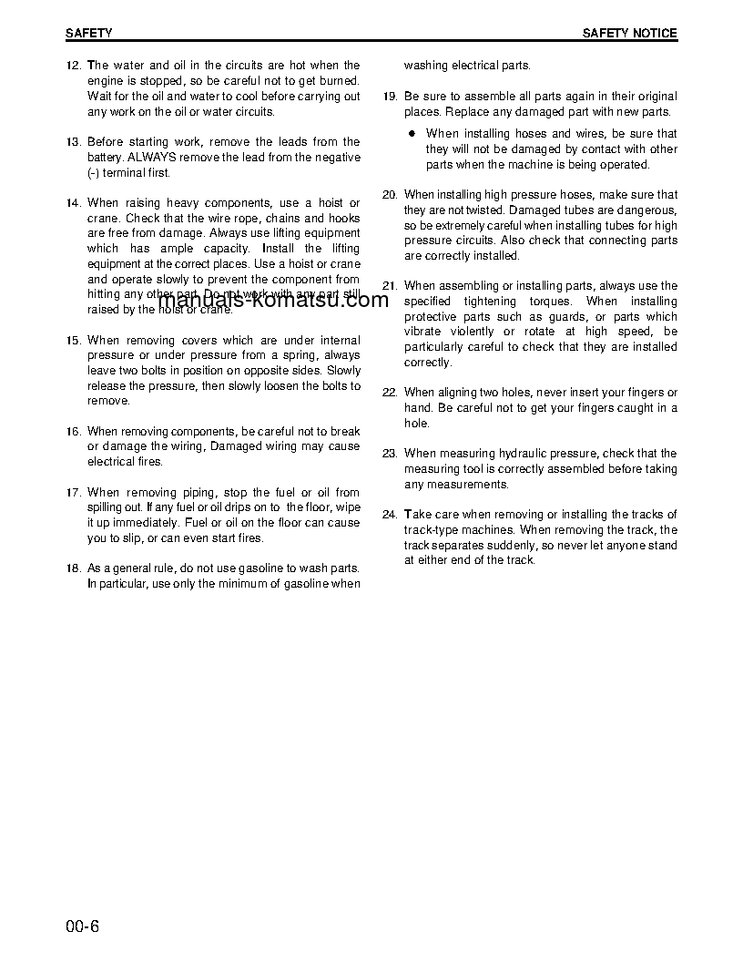 Protected: WA180PT-3(USA)-L S/N A85001-UP Shop (repair) manual (English)