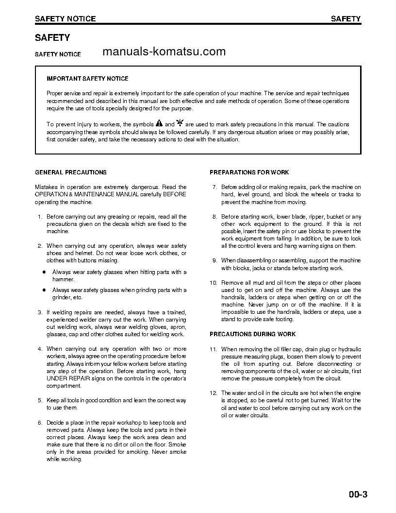 Protected: WA120L-3(JPN) S/N 54001-54103 Shop (repair) manual (English)