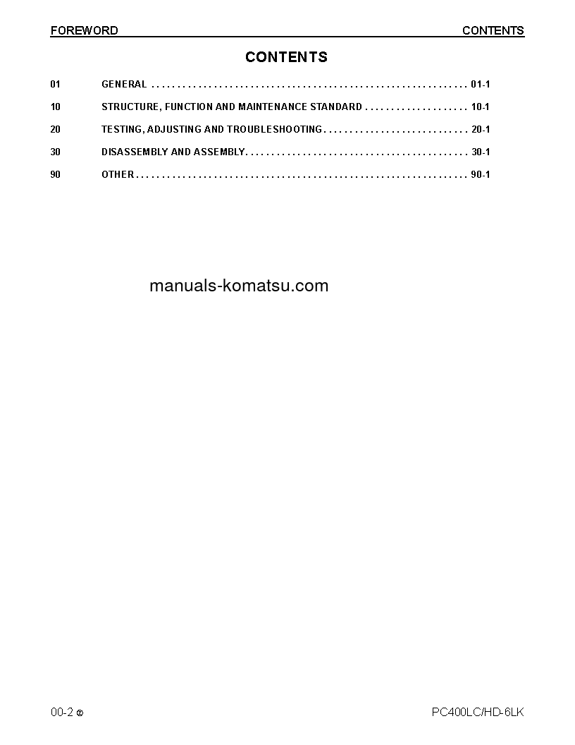 Protected: PC400LC-6(USA)-LK S/N A83001-A85000 Shop (repair) manual (English)