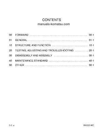 WA320-3(JPN)-MC S/N A31001-UP Shop (repair) manual (English)