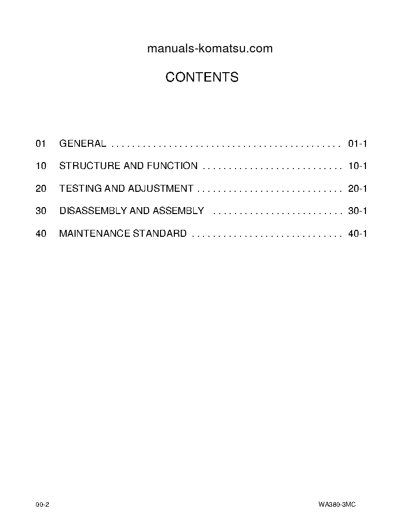 Protected: WA380-3(USA)-MC S/N A51001-UP Shop (repair) manual (English)