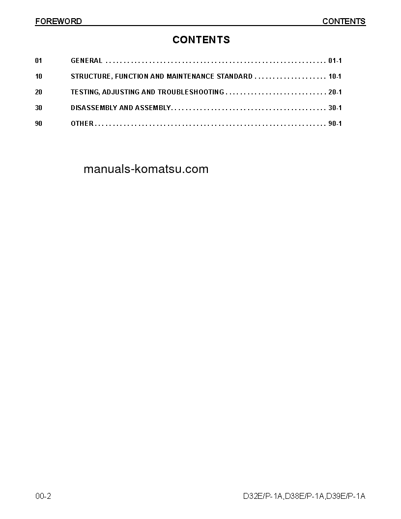 Protected: D38P-1(USA)-A S/N P086239-UP Shop (repair) manual (English)