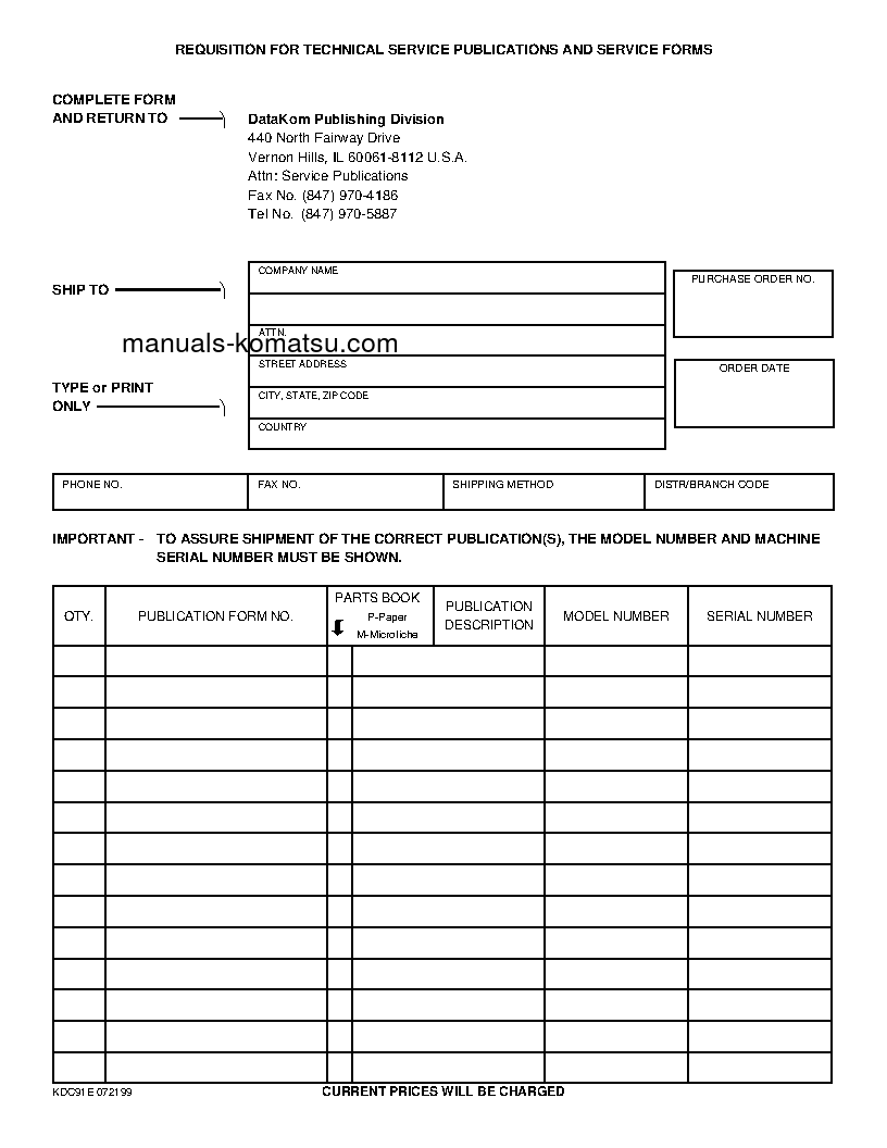 Protected: D87E-2(USA) S/N P090001-UP Shop (repair) manual (English)