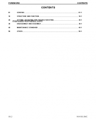 WA180-3(USA)-MC S/N A81001-UP Shop (repair) manual (English)