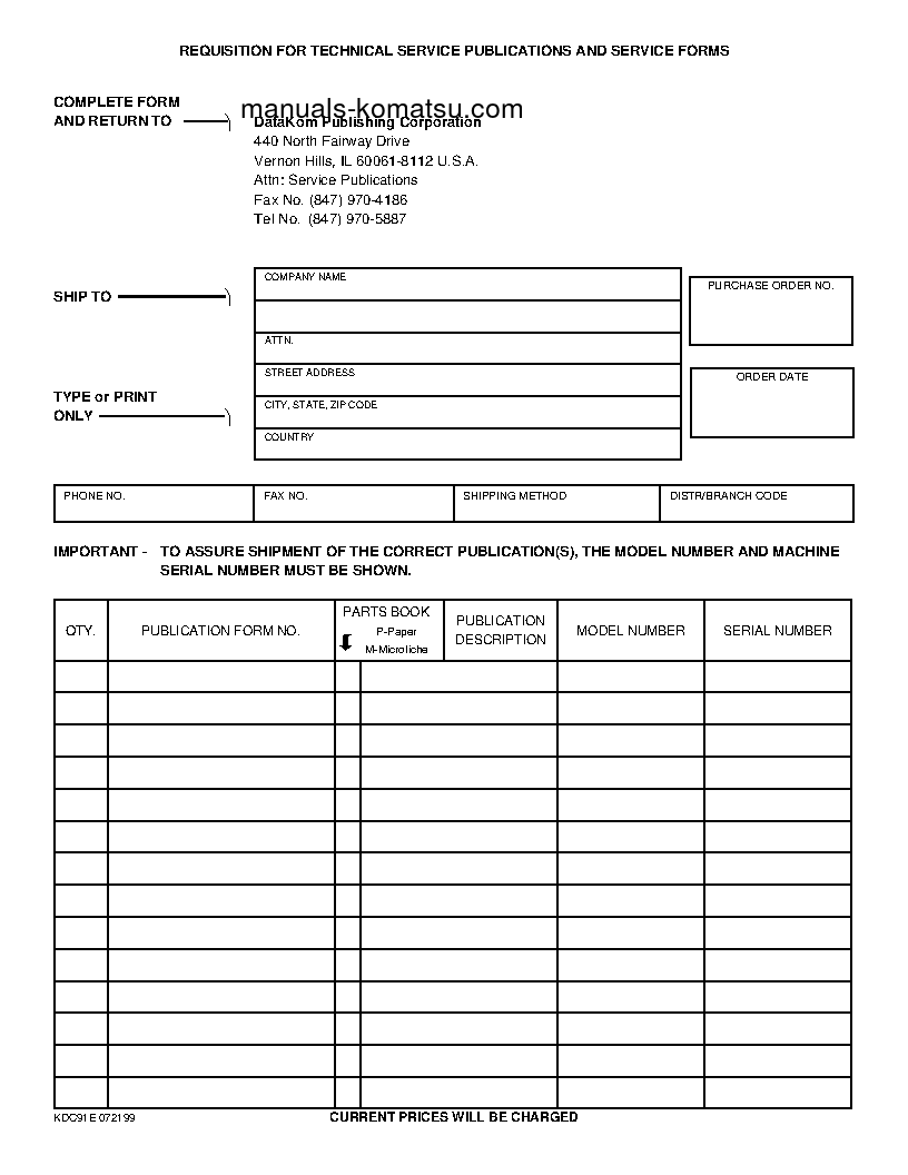 Protected: WA120-3(USA)-MC S/N A31001-UP Shop (repair) manual (English)