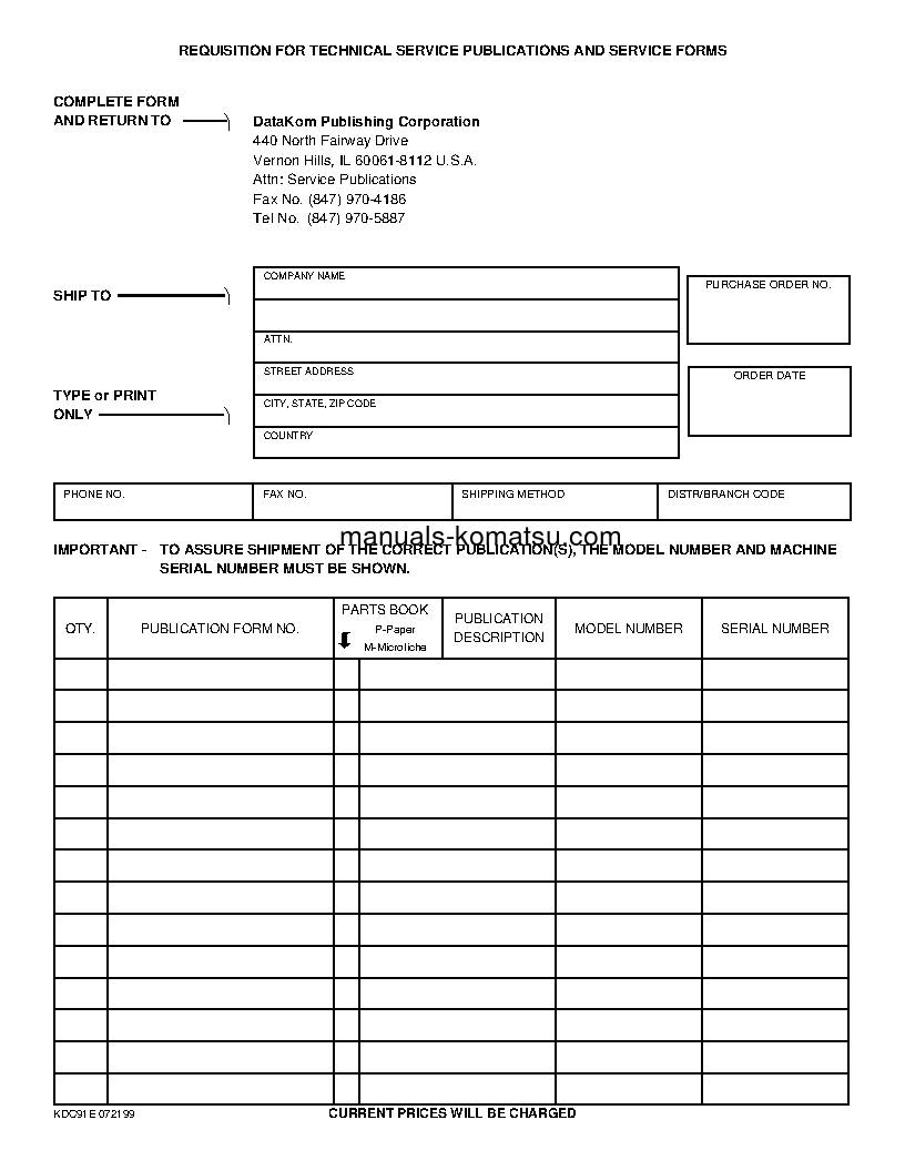 Protected: WA180PT-3(USA)-MC S/N A88001-UP Shop (repair) manual (English)