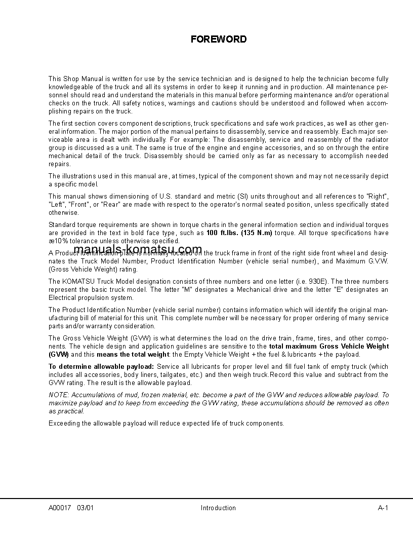 Protected: 930E-2(USA)-3 S/N A30224-A30245 Shop (repair) manual (English)