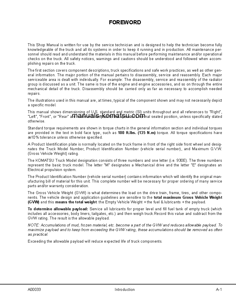 Protected: 930E-3(USA) S/N A30304-A30309 Shop (repair) manual (English)