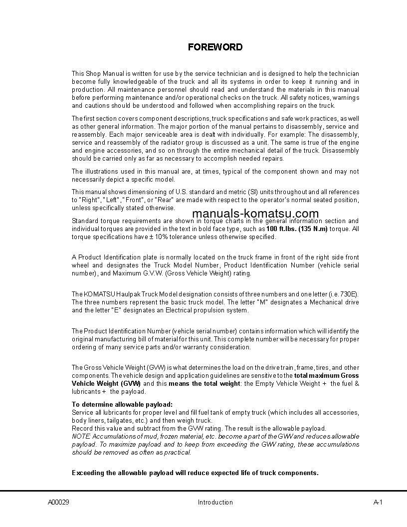 Protected: 730E(USA) S/N A30197-A30200 Shop (repair) manual (English)