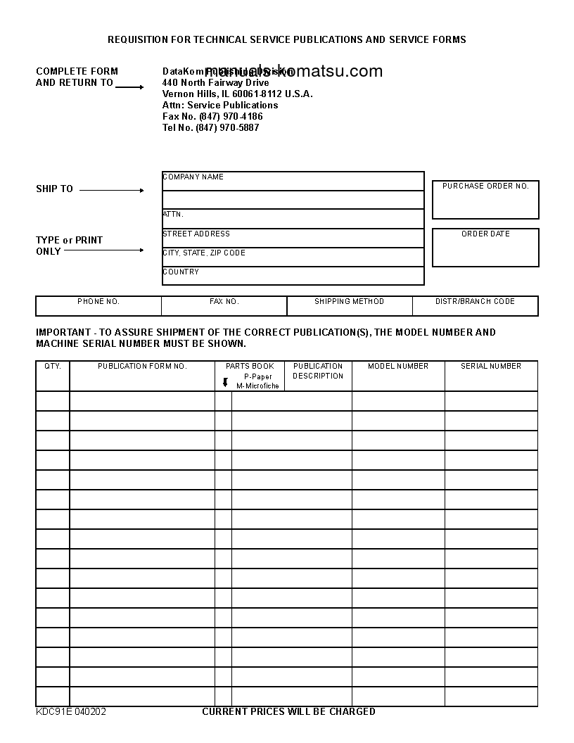 Protected: WB150-2(USA)-N S/N A60001-A60028 Shop (repair) manual (English)