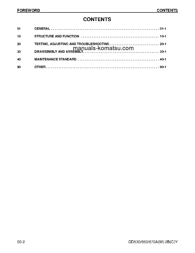 Protected: GD530AW-2(USA)-CY S/N 203290-UP Shop (repair) manual (English)