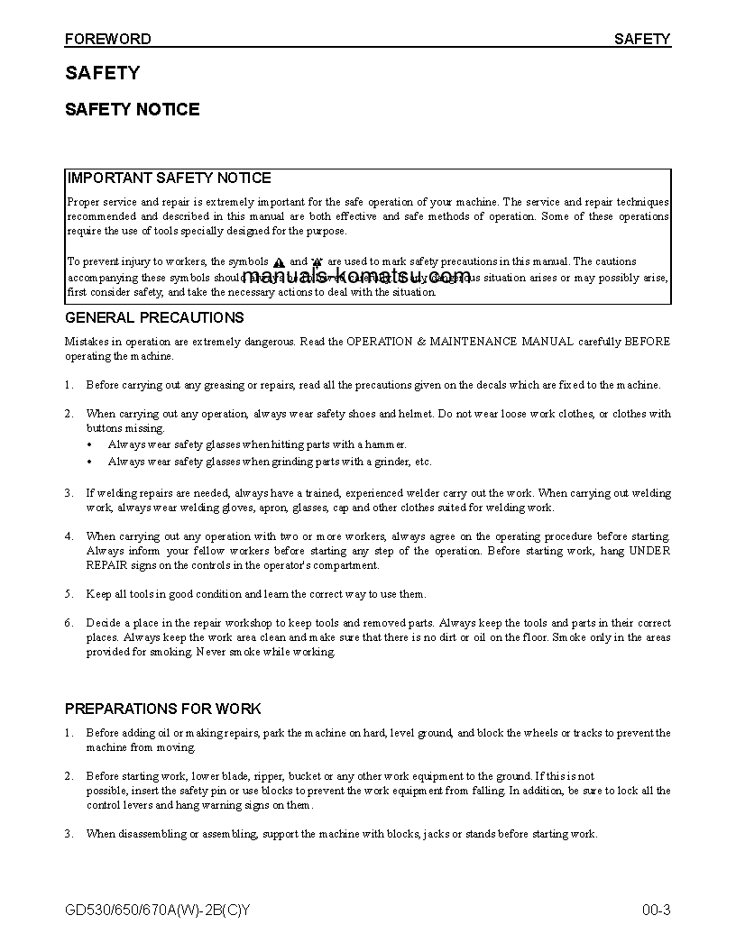 Protected: GD530AW-2(USA)-CY S/N 203290-UP Shop (repair) manual (English)