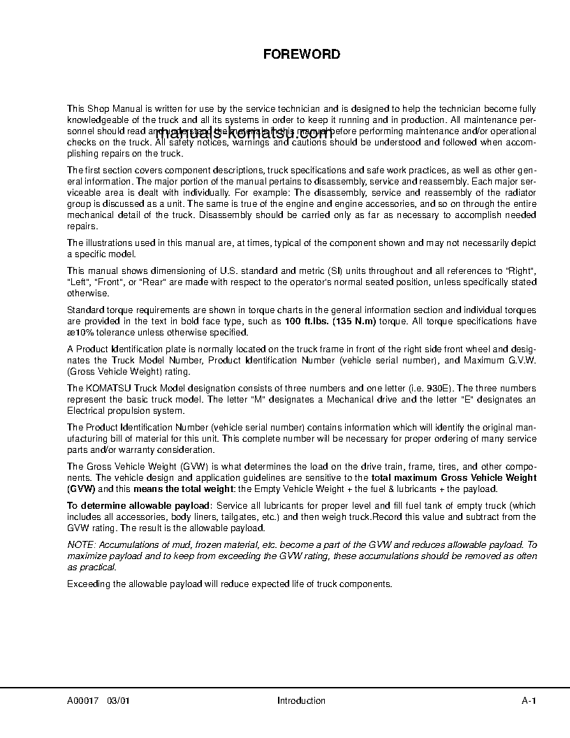 Protected: 930E(USA) S/N 32803-32815 Shop (repair) manual (English)