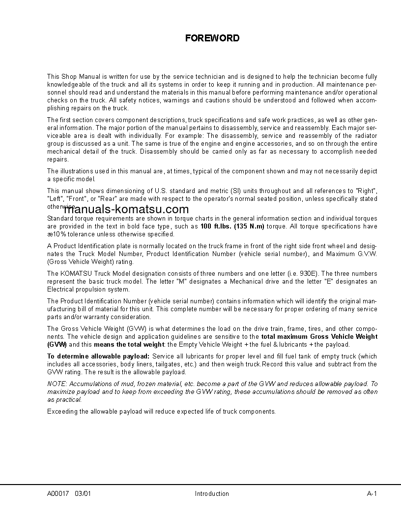 Protected: 930E-2(USA)-5 S/N A30128-A30155 Shop (repair) manual (English)