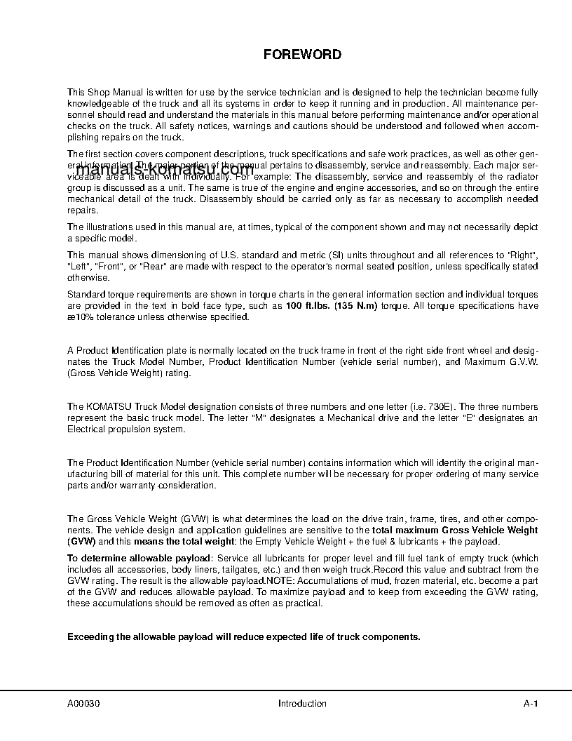 Protected: 730E(USA) S/N A30212-A30218 Shop (repair) manual (English)