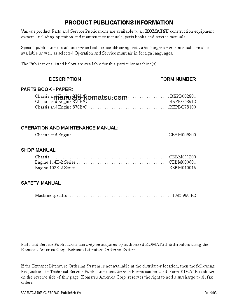 Protected: 850B S/N U202575-UP Shop (repair) manual (English)