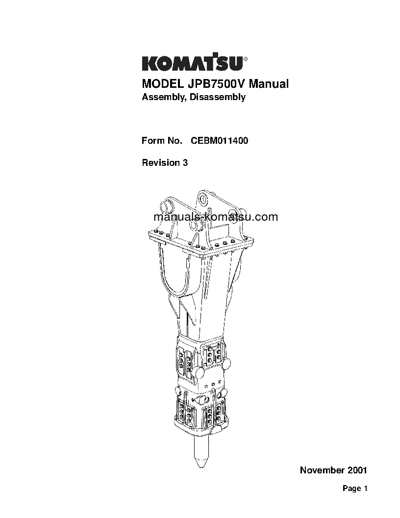 JPB7500V(USA) S/N ALL Shop (repair) manual (English)