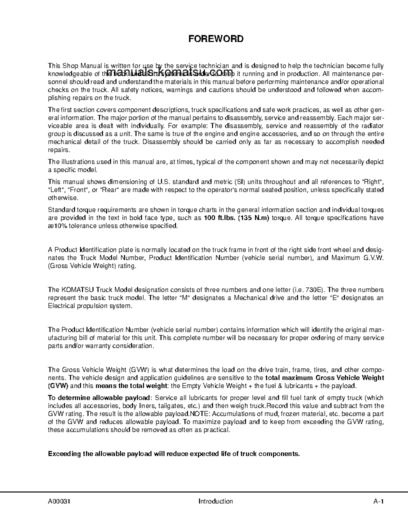 Protected: 730E(USA) S/N A30225-A30226 Shop (repair) manual (English)