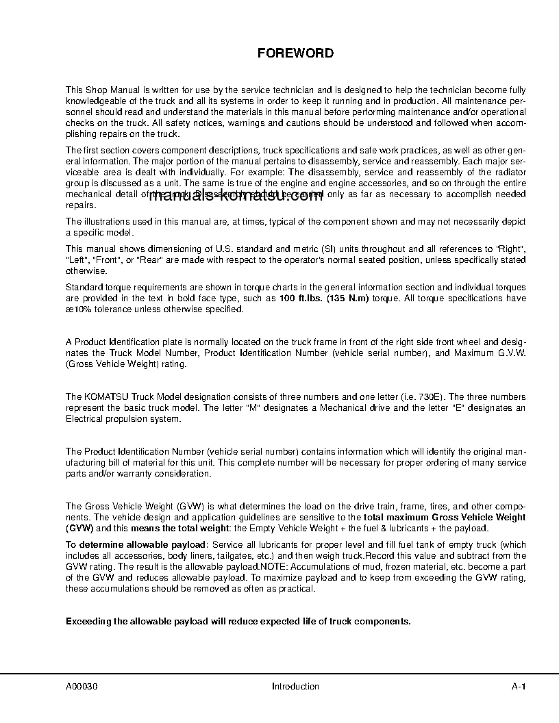 Protected: 730E(USA) S/N A30260-A30298 Shop (repair) manual (English)